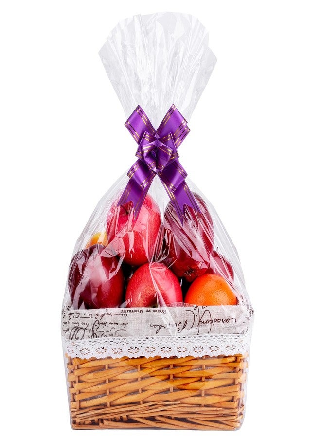Petutu 15Pack Clear Basket Bags, Large Cellophane Gift Bag For Baskets,16x24 Inch Cellophane Bags,2 Mil Thick,For Gift Giving, Packaging Products,Fits a 9 Inch Round Tray or 7 Inch Square Box With Ease - Image 1